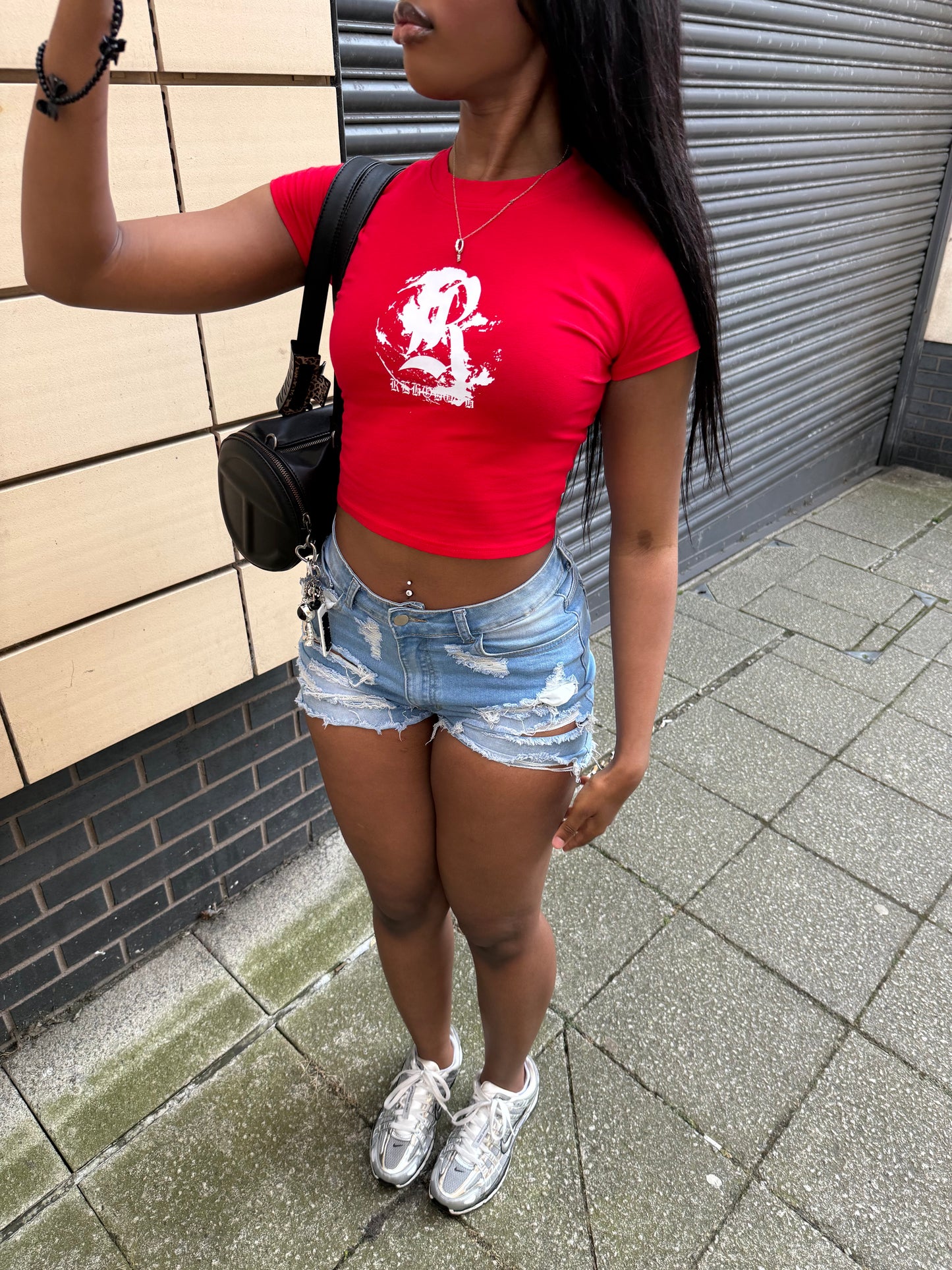 INTL WOMENS BABY TEE *RED*