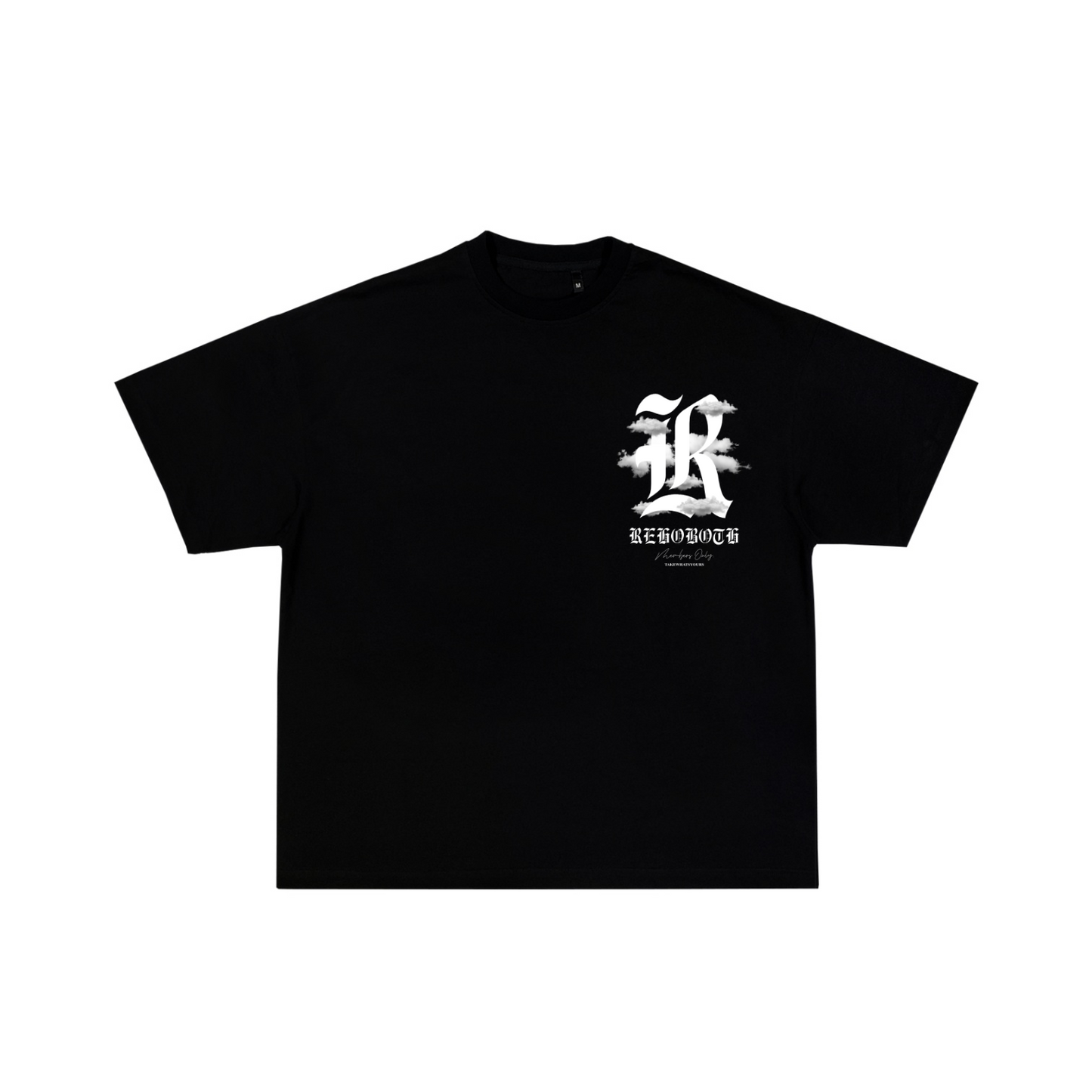 CLOUDS BOXY FIT TEE *BLACK*