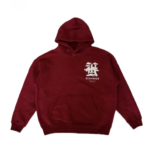 CLOUDS HOODIE *RED WINE*