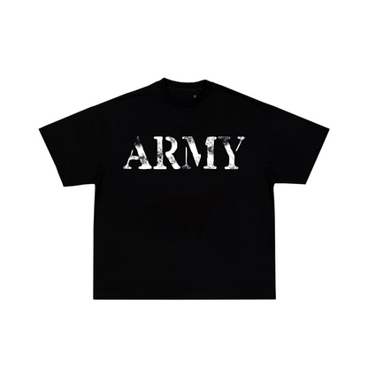 ARMY BOXY FIT TEE *BLACK*