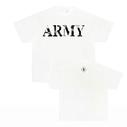 ARMY BOXY FIT TEE *WHITE*