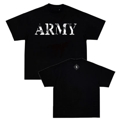 ARMY BOXY FIT TEE *BLACK*