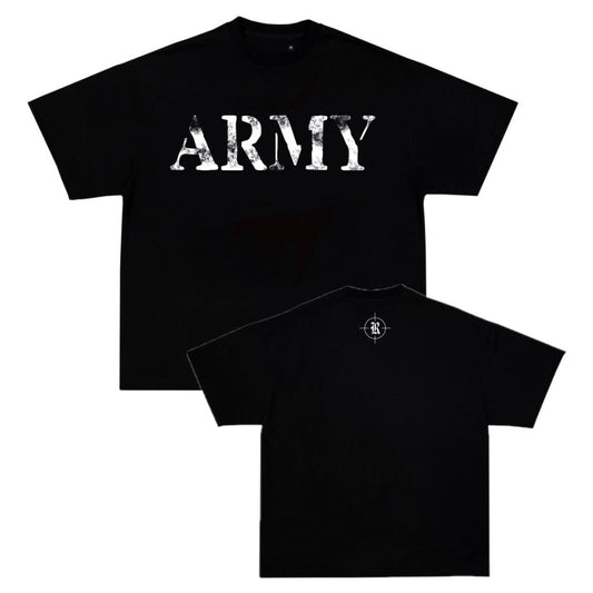 ARMY BOXY FIT TEE *BLACK*