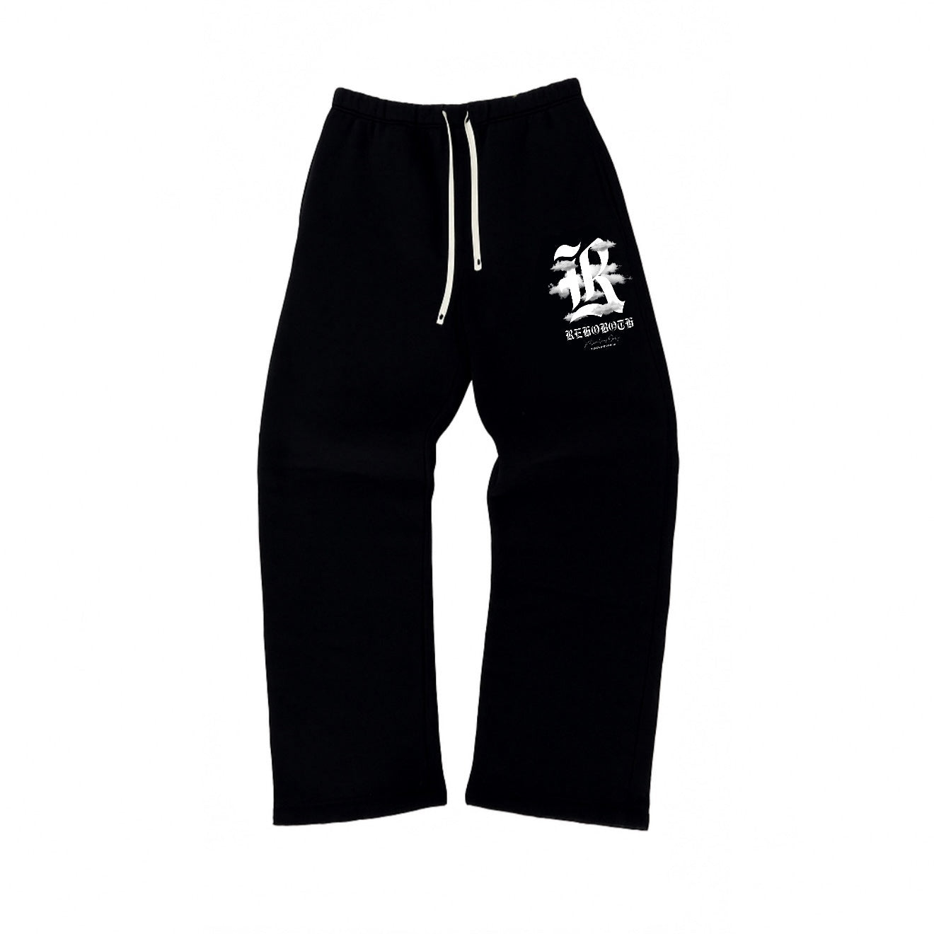 CLOUDS OPEN HEM SWEATPANT *BLACK*