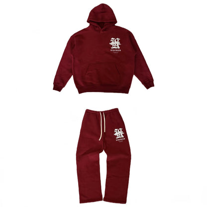 CLOUDS TRACKSUIT SET *RED WINE*