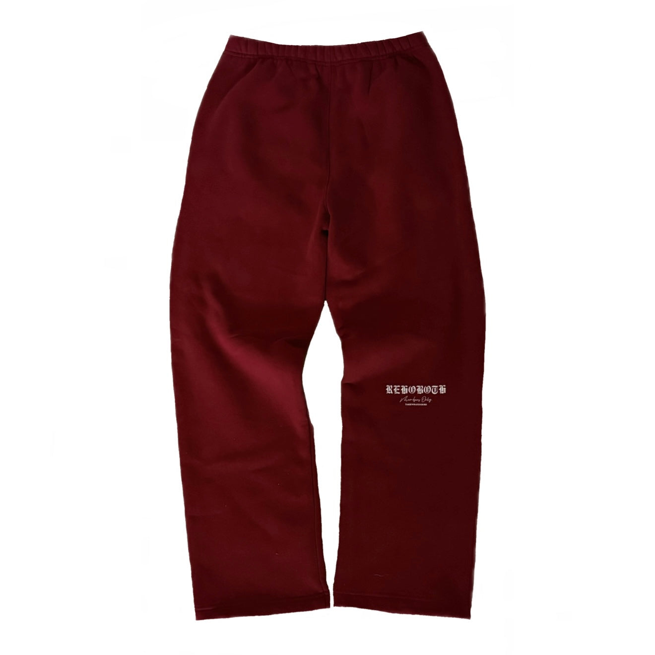 CLOUDS OPEN HEM SWEATPANT *RED WINE*